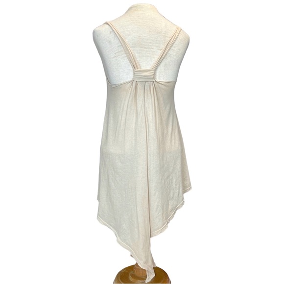 Wildfox Rainbow Light Feather Open Back Tank Top in Tan Size Small - Picture 2 of 11